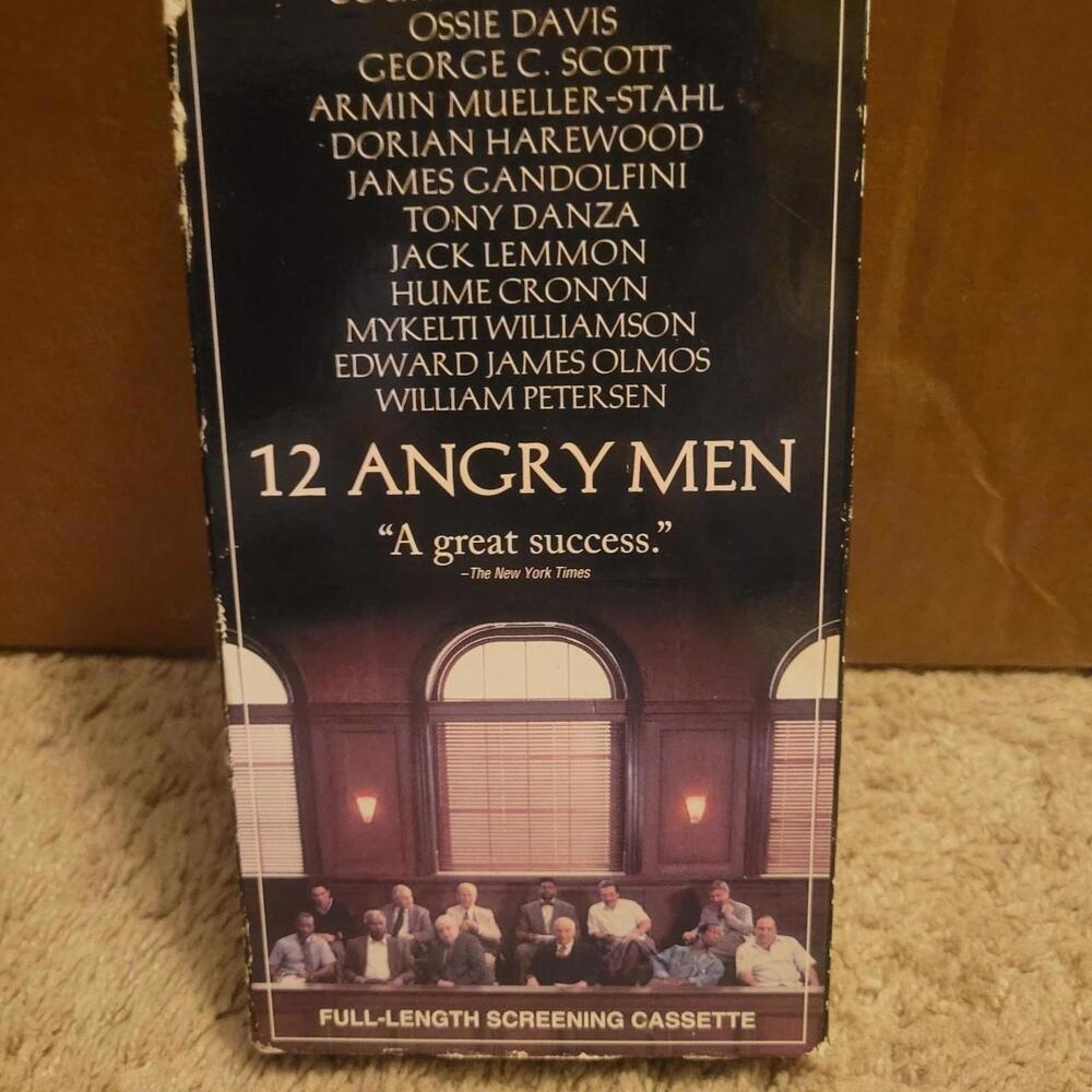 Vintage 12 Angry Men Full Length screening cassette VHS tape Rare 1998